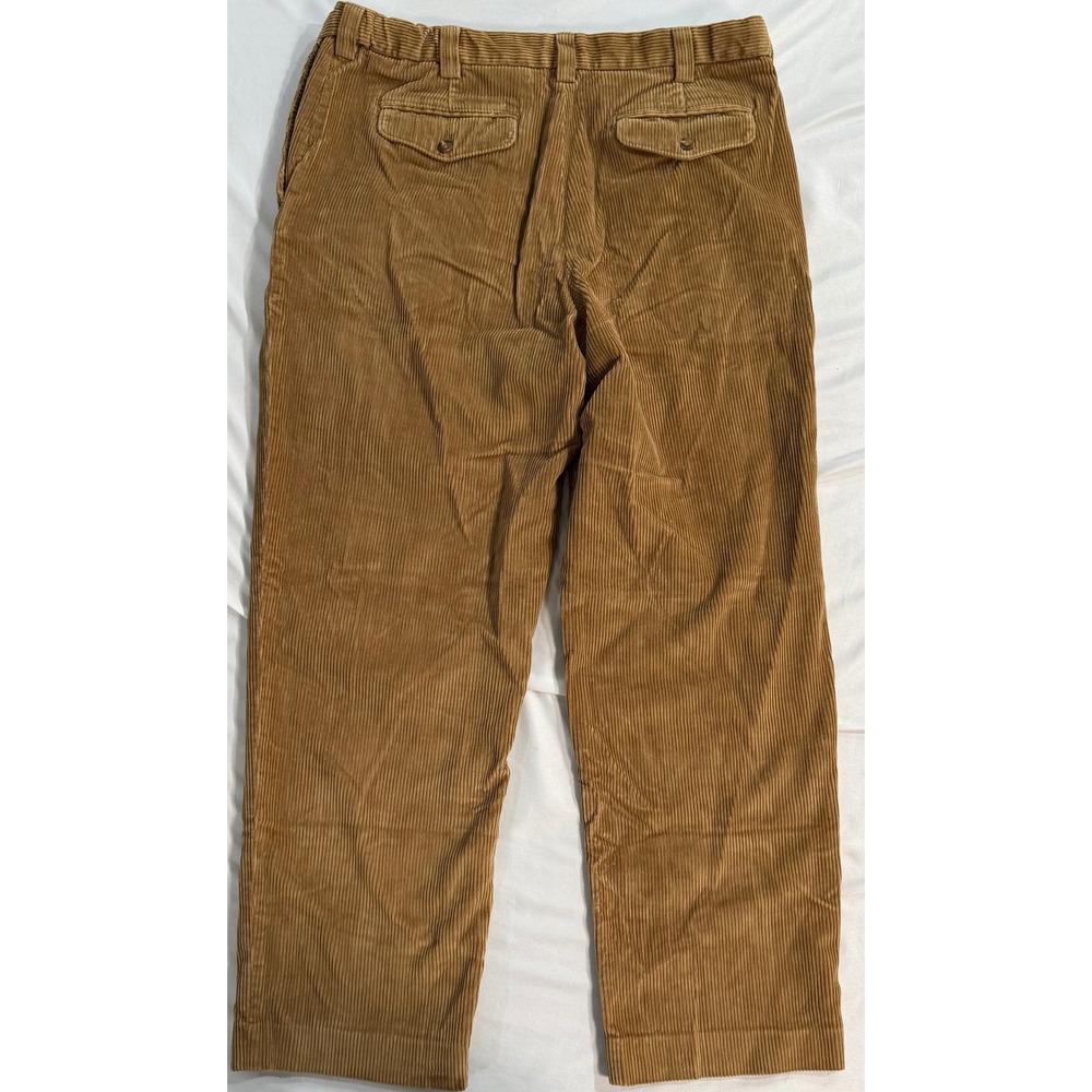 LL Bean Comfort Waist Corduroy Pants Mens 36 Tan Brown Wide Wale Cotton 278899 - Picture 7 of 7